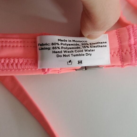 Solid & Striped Hot Pink Bikini Top Size M - Picture 8 of 10
